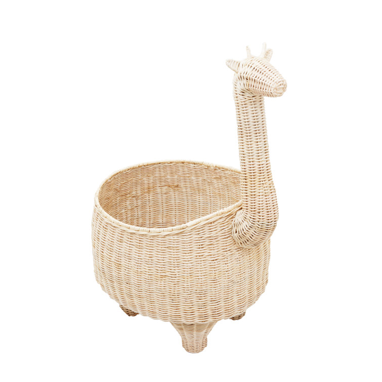 Bay Isle Home Giraffe Storage Rattan Basket Wayfair.co.uk